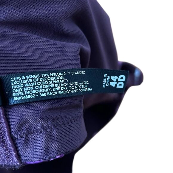 Torrid Curve NWOT Floral 360 Back Smoothing Perfect T-Shirt Bra Purple Size 44DD - Picture 6 of 8